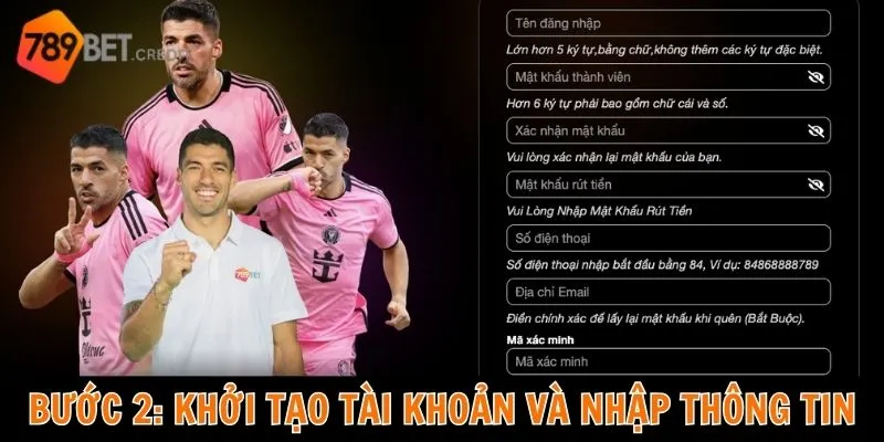 Bước 2: Khởi tạo tài khoản và nhập thông tin