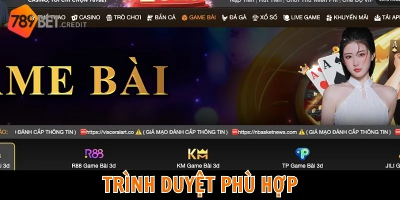 Trình duyệt phù hợp