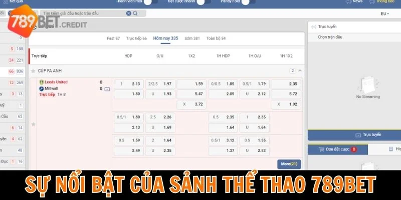 Sảnh thể thao 789bet có điều gì tạo nên sự nổi bật